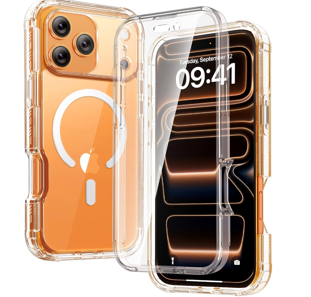 Diaclara Magnetic Designed for iPhone 17 Pro Max Case Full Body Bumper,[Compatible with MagSafe] Military Drop Proof Cover with Built-in Touch Sensitive Anti-Scratch Screen Protector