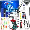 Fishing Advent Calendar 2025 for Adults,48pcs Advent Calendar for Boys,Mens Fishing Lure Advents Calendars Christmas,Countdown Gift for Adult Men Teen Boys Fish Lovers (Multi)