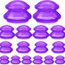 Geiserailie 6 Pcs 4 Sizes Cupping Therapy Set Silicone Cupping Massage Cups Professional Chinese Therapy Cup Vacuum for Body Muscle Nerve(Purple)