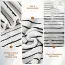 6 Pcs Oversized Bath Towels for Adults 35x70 Inches Black & White Striped Extra Large Bath Towel Sets Bathroom Sheets Jumbo Shower Towels Quick Dry Absorbent Soft Microfiber for Women Men