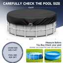 LXKCKJ 10 Ft Round Pool Cover, Solar Pool Covers for Above Ground Pools, Summer Pool Cover Protector with Cover Accessories, Round Hot Tub Cover Ideal for Waterproof and Dustproof (Black)