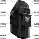 We The People Holsters - Mystery Design - Inside Waistband Concealed Carry - IWB Kydex Holster - Adjustable Ride/Cant/Retention (Left Hand)