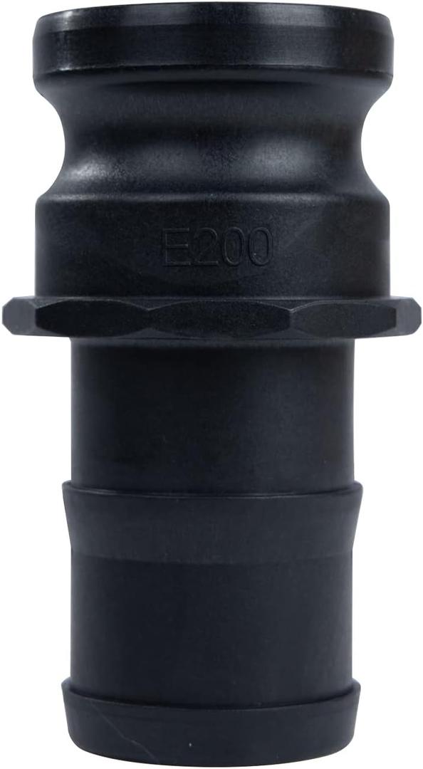 2 pcs Polypropylene Cam lock Fittings (2" Part E) Cam and Groove Hose Fitting, Male Adapter x Hose Shank, suction hose camlock fittings (2")