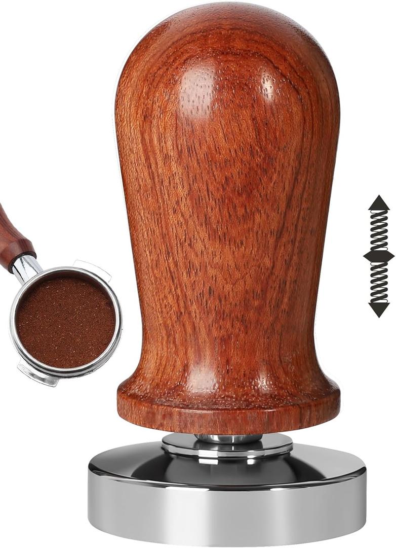 WYLOSUA 53mm Coffee Tamper | Professional Espresso Tamper | Ergonomic Wooden Handle | Durable 304 Stainless Steel | For Home & Commercial Use | Perfect for Baristas & Coffee Lovers