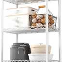 HOMEFORT 5-Tier Wire Shelving 5 Shelves Unit Metal Storage Rack Durable Organizer Perfect for Pantry Closet Kitchen Laundry Organization in White