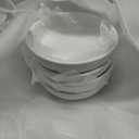 4pcs White Ceramic Seasoning Dishes Dipping Bowls Appetizer Plates,3.8 inch