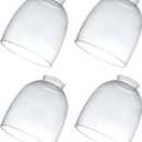 Clear Glass Shades Replacement for Ceiling Fan 4 Pack, Ceiling Fan Light Covers Replacement for Light Fixtures Vanity Pendant Lighting Chandeliers, 2-1/8" Fitter, 4.76 inch Diameter