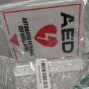 AED Wall Mount Sign 2-Pack | 3D Projecting Automated External Defibrillator Safety Signage for the Workplace, 6" x 8" x 4"