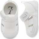 L-RUN Toddler Shoes Barefoot Kids Sneakers Wide Minimalist Boys Girls Summer Footwear for Indoor Outdoor Walking Running (White)