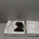 Touch Control Vintage Table Lamp | 3-Way Dimmable Rustic Retro Farmhouse Bedside Lamp with Amber Glass Shade and LED Bulb for Bedroom, Living Room, Cabin, Office