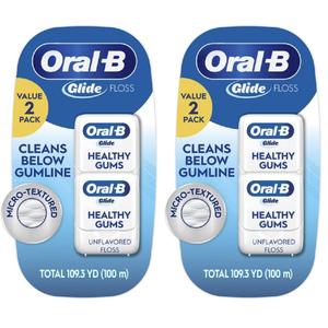 Oral-B Glide Pro-Health Original Floss Twin Pack 100 M, Packaging May Vary (Pack of 2) (164.04 Foot (Pack of 4))