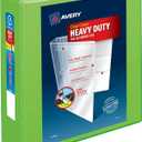 Avery Heavy-Duty View 3 Ring Binder, 3" One Touch EZD Rings, 670-Sheet Capacity, 3.5 Inch Wide Spine, Great for Home, School Supplies, Office, or Organization Needs, 1 Chartreuse Binder (79779)