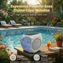 Solar Powered Outdoor Rock Speaker Bluetooth 4.5 Inch Speakers Peak 80W Deep Bass 22 Hr Playtime Multi-Sync 200 Speakers, Bluetooth 5.4 Stereo 120 FT,IPX65 for Garden Patio Pool 2-Pack(Brown)