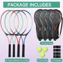 16 Pcs Tennis Rackets for Adult Recreational 8 Players 27" Tennis Racquet Bulk Lightweight Tennis Racket with 8 Tennis Balls for Training Beginners with Overgrips Carry Bag