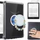 CoBak 3 in 1 Magnetic Clear Case with Ring Grip & Anti-Glare Screen Protector for 7" Kindle Paperwhite 2024 (12th Gen) & Colorsoft, Compatible with iPhone MagSafe, for Belkin/Anker Wireless Charging.