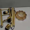 Glass Floor Lamp for Living Room, Bedroom, Gold Mid Century Modern Standing Lamp Brass Tree 3 Light Tall Floor Lamps Vintage Retro Floor Lights Flower Lamp Shade Farmhouse Boho Bohemian