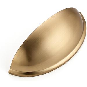 Ravinte 10 Pack 3" Drawer Pulls Champagne Bronze Cabinet Cup Pulls Kitchen Hardware Cabinet Handles Drawer Handles Knobs 3 inch Hole Center