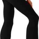 BUBBLELIME 29"/31"/33"/35"/37" 3 Styles Women's High Waist Bootcut Yoga Pants Basic/Side Pockets Tummy Control Workout Flared (X-Large, Basic Nylon_black)