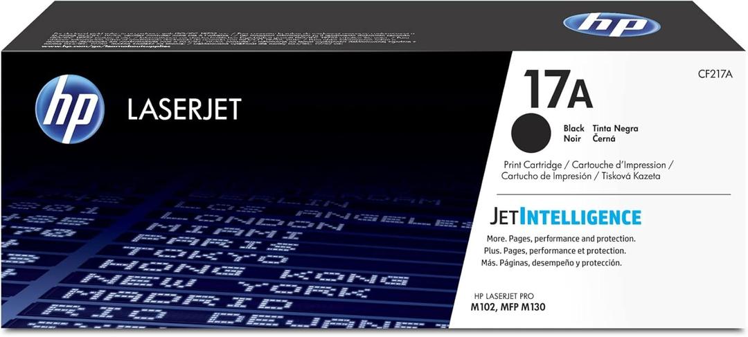 HP 17A Black Toner Cartridge | Works Laserjet Pro M102 Series, Laserjet Pro MFP M130 Series | CF217A