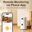 Pet Camera Treat Dispenser, 360 Pet Dog Security Cameras with Phone App, WiFi 5G/2.4G, Two Way Audio, Night Vision, Remote Treat Tossing, Motion Alert for Home Indoor Pet Cat Puppy Monitoring