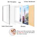 wyooxoo 16x20 Picture Frame, Rustic White Solid Wood Photo Frame Display 11x14 Photo with Mat or 16x20 Without Horizontal and Vertical for Wall