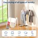 Whitmor Spacemaker Folding Drying Rack, Indoor Clothes Organizer with Patent-Pending Design, Space Saving, 6" L x 26" W x 51.5" H,White Deluxe
