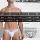 Breathable Mesh Jockstraps for Men, Cotton Pouch Athletic Supporters for Men (White, L)