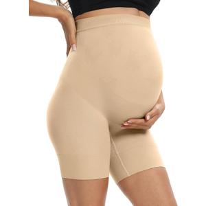 XNHAN Secret Fit Shaper Panty - Seamless Maternity Shapewear for Dress, Belly Support, Prevent Thigh Chaffing, XL
