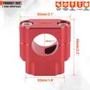 Universal Dirt Bike Handlebar Mounts- Motorcycle Handlebar Riser Mounting Kit 1-1/8" Red