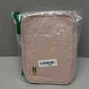 NISHEL Travel Cord Organizer Case, Tech Electronic Bag, Essentials for Charger, Cable, Phone, Hard Drive, USB, SD Card, Pink (Single Layer)