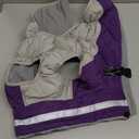 LeLePet Warm Winter Coat, Fleece Dog Jacket with Harness, Reflective Turtleneck, Waterproof (Purple), Size: Large