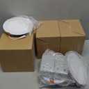 Amico 20 Pack 6 Inch 5CCT Ultra-Thin LED Recessed Ceiling Light with Junction Box, 2700K/3000K/3500K/4000K/5000K Selectable, 12W Eqv 110W, Dimmable Can-Killer Downlight, 1050LM Wafer Lighting - ETL