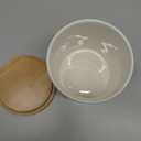 LYEOBOH Garlic Keeper, Garlic Storage, Garlic Holder, Large Ceramic Garlic Keeper with Wooden Lid, Garlic Jar, Garlic Storage Container, White