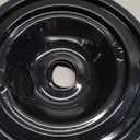 GE Stove Drip Pans | Electric Stove Burner Drip Pans | 4 Piece Set, 6" and 8" Drip Pan Kit | Porcelain Range Replacement Stove Burner Bowls