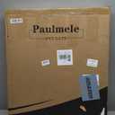 Full Metal Free Standing Dog Gate with Door for Outdoor Indoor,96'' Extra Wide 32'' Tall Dog Gates for Doorways,Large Openings,Decks,Porch,Freestanding Portable Pet Fence(4 Panels,Black) (White)