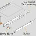 15" BLUM Tandem Set of 6 Drawer Slides Plus BLUMOTION Complete Kit. with Runners 563H, Locking Devices, Rear mounting Brackets and Screws (for face Frame or Frameless Application)