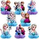 8Pcs Frozen Table Centerpieces Birthday Party Supplies Double Side Table Decorations for Frozen Party Decorations