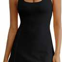 Tennis Dress for Women Workout Dress with Built-in Bra & Shorts Pockets for Athletic Exercise Golf L