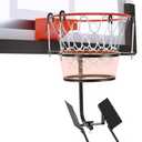 Heavy-Duty Basketball Return System with 180 Adjustable Chute - Hook-On Rebound Attachment for Solo Practice & Shooting Games