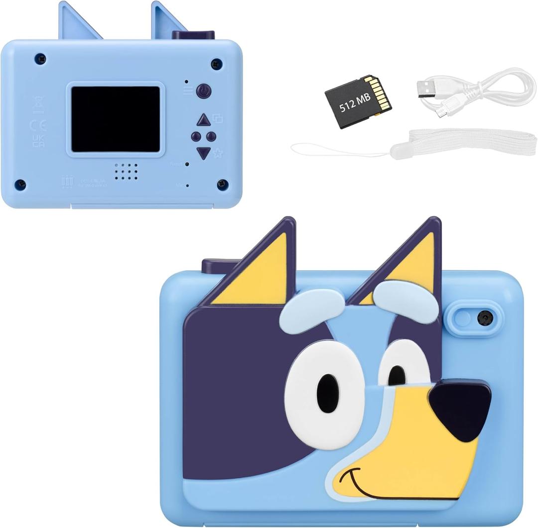 ekids Bluey Kids Camera with SD Card, Digital Camera for Kids with Video Recording, Built-in Digital Stickers for Fans of Bluey Toys ekids Bluey Kids Camera with SD Card, Digital Camera for Kids with Video Recording, Built-in Digital Stickers for Fans of Bluey Toys