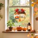 Hello Fall Decor Sign Pumpkin Welcome Signs Warming Autumn Wooden Front Door Signs for Home Decorations 12x12 Inch