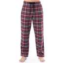 Fruit of the Loom Men's Soft Flannel Pajama Lounge Sleep Pant, Dark Red Plaid, X-Large