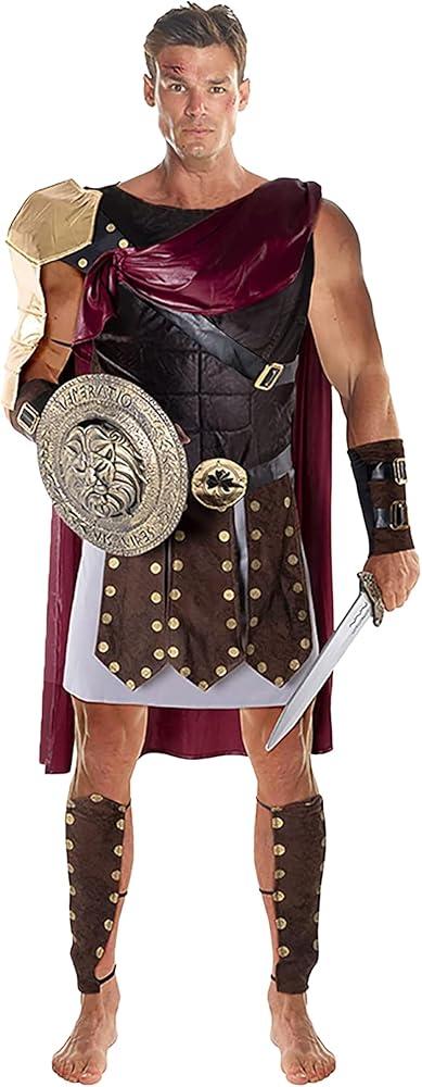 Morph Roman Gladiator Costume for Men, Knight Costume Men, Spartan Warrior Costume Men, Gladiator Costume, S