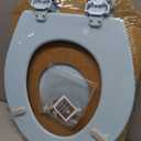 Bemis 500EC 464 Wood Toilet Seat with Easy Clean & Change Hinges, Round, Dresden Blue