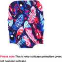 Elastic Travel Luggage Cover Travel Suitcase Protective Cover for Trunk Case Apply to 19''-32'' Suitcase Cover (Feather, M)