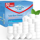 KIISIISO Toilet Bowl Cleaner Tablets 50 PACK, Automatic Bleach Toilet Tank Cleaners, Bathroom LongLasting Freshness, SlowReleasing Powerful Deodorizing & Descaling