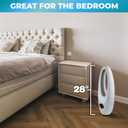 Comfort Zone 28-Inch Oscillating Bladeless Tower Fan with Remote Control, 3 Speeds, 70 Oscillation, Portable Tower Fan with 9-Hour Timer & LED Display Ideal for Home, Bedroom, Dorm, or Office