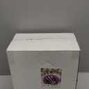 YOUBET 125PCS Purple Plastic Dinnerware Set - Gold and Clear Purple Disposable Plates Include 50 Plastic Plates 75 Silverwares for Wedding Birthday Parties & Party