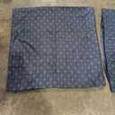 MIULEE Pack of 2 Decorative Burlap Linen Euro Sham Throw Pillow Covers for Sofa Couch Bed 23x23 Inch Modern Farmhouse Vintage Pillowcases Rustic Woven Textured Cushion Cover Blue