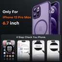 TOCOL for iPhone 12 Pro Max Case, Compatible with Magsafe Charger, Full Camera Protection, Translucent Matte for iPhone 12 Pro Max iPhone Case 6.7 inch (Midnight Purple)